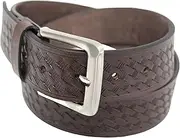 [hide & chic] Tooled Patterned Genuine Leather Belt. Quality Genuine Full Grain Leather Engraved Pattern Embossed Tooled Belt. Belt Width 38mm.