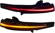 Side Mirror Indicator Light For Benz W205 W213 W222 For Glc For Amg 2013-2020 Dynamic Blinker Turn Signal Led Sequential Side Wing Rearview Mirror Indicator Light Dynamic Indicators(Yellow puls red,GL