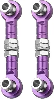 uxcell 2pcs Steering Servo Turnbuckle Rod RC Aluminum Alloy Linkages for HSP 1/10 94123 On-Road RC Car(Purple)