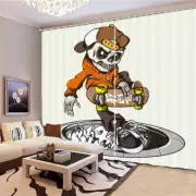 Lovely Skeleton Boy 3D Blockout Photo Print Curtain Fabric Curtains Window