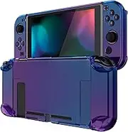eXtremeRate PlayVital Customized Dockable Protective Case for Nintendo Switch, Back Cover for Nintendo Switch- Gradient Translucent Bluebell