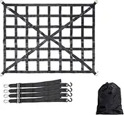 EXEGPLPVK Car Trunk Isolation Net, Trunk Organizer Cargo Net with 4 Fixed Belt Cargo Net Truck Trailer Dumpster Extend Mesh Luggage Nets(MX)