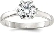 [JewelryWeb] 925 Sterling Silver Solid CZ Simulated Diamond Ring Band Style-Ring for Women