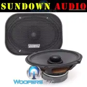 SUNDOWN AUDIO E-68CX 6"x8" CAR 90W RMS SPEAKERS 2-WAY DOME TWEETERS COAXIAL NEW