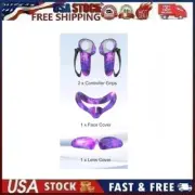 For Meta Quest 3S VR Controller Grips, Face Cover, Silicone Case Eye Mask Set
