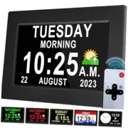 [New Version] 7 Inch Day Clock - 19 Alarms,20 Custom Reminder, Remote 7 INCH