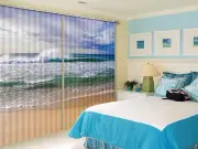3D Beach Ocean 334 Blockout Photo Curtain Printing Curtains Drapes Fabric Window