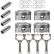 STD Engine Piston + Rings + 4x Connecting Rod For Rio Accent Veloster 1.6L 12-17 (for: Hyundai)