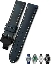 [UMCNVV] 20mm 21mm 22mm Leather Watch Strap Black Brown Watch Bands For Rolex For Omega Seamaster 300 For Hamilton For Seiko For IWC For Tissot Bracelet