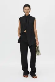 Oriole Twist Neck Top in Black - CAMILLA AND MARCÆ C&M