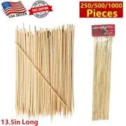 250-1000 Pcs Bamboo Skewer Kabob Grill Appetizer Fruit Picks BBQ Skewers 13.5 in