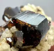 35 Carat Ultra Rare Shulman Vesuvianite Crystals Cluster On Matrix From Pakistan