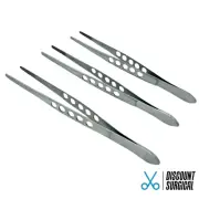 24pc Standard Dressing Forceps 5-1/2”, Straight Serrated Tips, Lightweight