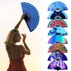 UV fan stage performance fan Large Folding Bamboo Clack Hand Fan GXJ