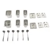 Spice Pots Set 2 Tier Stainless Steel Expandable Organizer Shelf Rust Resista