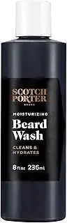 Scotch Porter Moisturizing Beard Wash for Men | Cleanses, Softens & Hydrates for Healthier Beard | Formulated with Non-Toxic Ingredients, Free of Parabens, Sulfates & Silicones | Vegan | 8oz Bottle