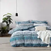 CleverPolly Print Microfibre Quilt Cover Set (3Pcs) - Jasper - Super King Size
