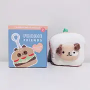Foodie Friends BlindBox Toast Bread 3.5" Clip Plush Toy NEW A