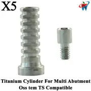 5pcs Dental Oss tem TS Compatible Titanium Cylinder For Multi Abutment