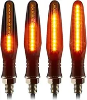 Indicators Flowing Turn Signal Motorcycle Turn Signal Light E11 Mark Built Relay 335SMD Turn Signals Indicator Flashing Light Blinker Universal M10 Bolt Turn Signal Indicator(multi-colored)