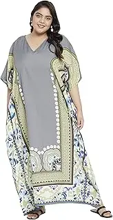 [Oussum] Gypsie Blu Women Kaftan Plus Size Trible Maxi Dresses Casual Boho Summer Kimono Caftans Ladies