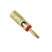 Gold Plated Stackable Banana Plugs Red Accepts Up To 10 AWG PP0426R