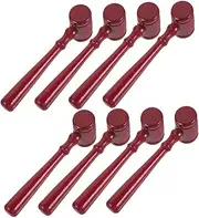 DIYEAH 8pcs Mini Wooden Gavel Prop Judge Hammers Courtroom Lawyer Gavels Justice Costume Accessories Halloween Cosplay Party Supplies
