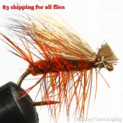 1 Dozen (12) Elk Hair Caddis Brown, dry fly, trout fly