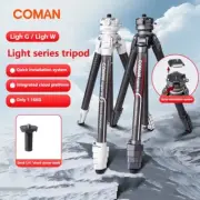 COMAN Light W/G Travel Tripod 360° Panorama Fluid Ballhead SLR Outdoor Shooting