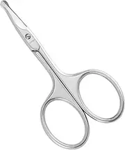 LIVINGO 3.75" Rounded Curved Nose Hair Scissors, Premium Stainless Steel Safety Small Blades Use for Manicure Cuticle Trimming Facial Hair, Eyebrow, Dry Skin