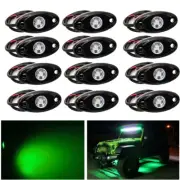 Green LED Rock Light 12 pods For Off Road Show Truck Car ATV SUV Under Wheel 4X4
