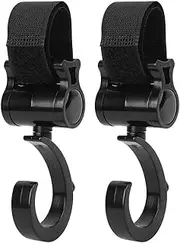 Multi Purpose Hooks, Sturdy Plastic Handy Stroller Hook, Adjustable for Pushchair Hang Storage Bags(2 Pieces)