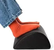 Foot Rest Under Desk, Ergonomic Footrest with Premium Memory Foam and Non-Slip Micro Beads Bottom, for Home Office Desk Airplane Travel for Relieving Knee Pain (Black)