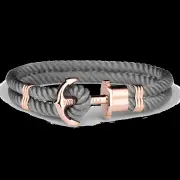 Paul Hewitt Phrep Nylon Rose Gold / Grey Bracelet - L