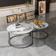 High-end Stacked Center Coffee Tables Set Base Gloss Sintered Stone Coffee Table