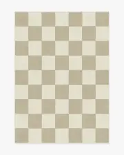 150' x 215' | Machine Washable Runner Rug | Kid & Pet Friendly | Indoor Rug | Jaque Checkered Stone Rug | Ruggable