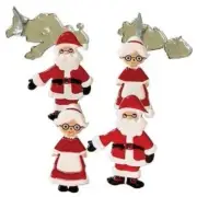 Santa & Mrs. Claus - Christmas, Decorative Scrapbook Brads - Eyelet Outlet #159