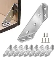 Angle Corner Brackets for Wood,Triangle Corner Brackets Braces Set | Stainless Steel Corner Brace Corner Shelf Bracket, Angle Brackets with Screws for Furniture Yongbao