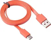 Replacement Flat USB Type-C Charger Charging Cable Power Cord Wire Compatible with JBL Charge 4 Charge 5 JBL Flip 5 Flip 6 JBL Pulse 4 JBL JR POP JBL Endurance Peak Portable Wireless Speaker (Orange)