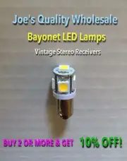 (7)BAYONET LED LAMP 6.3V/MODEL 22 -MODEL 500 /COLOR CHOICE! Marantz/METER DIAL