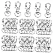 35 Pieces Swivel Clasps Lanyard Snap Hooks Swivel Snap Hooks Metal Silver