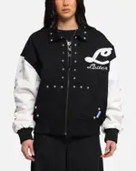 [LOITER] Loiter Frontier Varsity Jacket Black/off White - Size M M Black/Off White