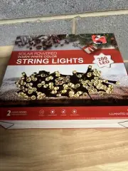 Solar String Lights Outdoor, 97FT 200LED Solar Powered Warm White Lights