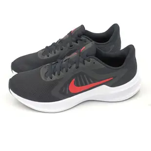 Nike Downshifter 10 男款 黑色紅勾網布 慢跑鞋 CI9981-006【S.E運動】