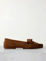 [Paris Texas] Paris Texas - Indiana Fringed Suede Loafers - Tan - IT40 IT 40 Brown