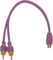Gatuida Car Audio Speaker Cable Audio Amplifier Converter 1 Female to 2 Male Splitter Replacement Wire Deep Bass Stable Output Material