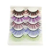 Nevenka 3D False Eyelashes Colored Thick Lashes for Performance Halloween-2