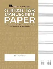 Hal Leonard Guitar Tablature Manuscript Paper Standard Book