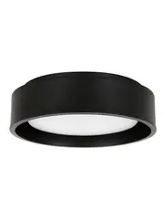 Uno 200mm 1 Light Flush Mount in Black