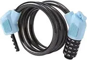 Tadill Bike Cable Lock, Lightweight Gift Accessories Bicycle Combination Cable Lock, Password at Will for Road Bike Riding Bicycling, Blue